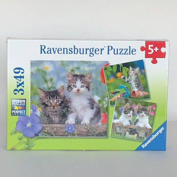 New sealed Ravensburger-3x49 Piece Puzzle - Kittens (cats) - Picture 11 of 16